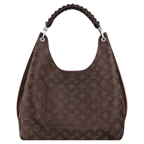 LOUIS VUITTON Mahina Carmel Hobo Chocolate .